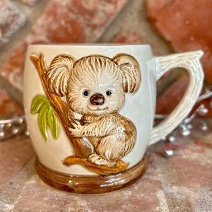 Vintage 3D Koala Bear Ceramic Mug